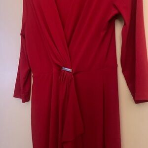 Charter Club Red Long Sleeve Dress